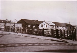 Photo:The Parker factory in 1945 - to the left is the air raid shelter which was turned into a storage area after the war