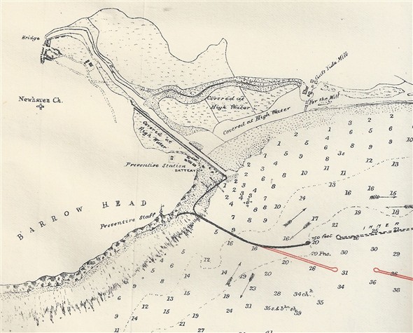 Photo:1884 map based on a survey of Seaford Bay from 1839