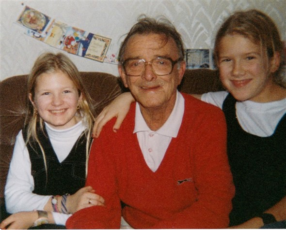 Photo:Alfred Wiltshire with Tammy & Katrina his two grandaughters