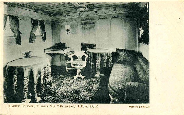 Photo:Luxury of the ladies boudoir on the 1903 SS Brighton