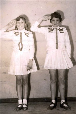 Photo:Carole Wilkinson & Evelyn Kennard at Dance class about 1957