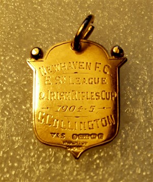 Photo:East Sussex League & Irish Rifles cup winners medal
