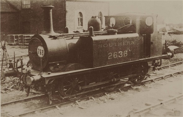 Photo:Terrier 2636 "Fenchurch" at the Newhaven shed - C1935