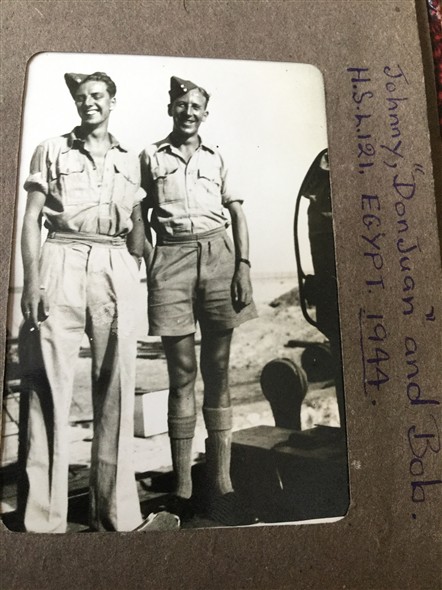 Photo:Johnny "DonJuan" & Bob Fenton Egypt 1944