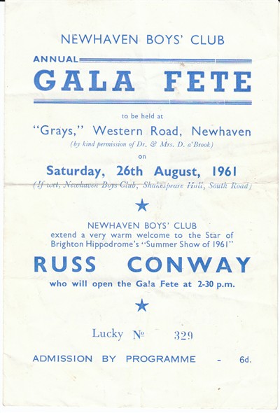 Photo: Illustrative image for the 'NEWHAVEN BOYS' CLUB GALA FETE PROGRAMME' page