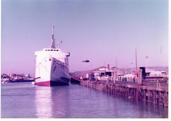Photo:Moored Ferry awaits next duty 1983