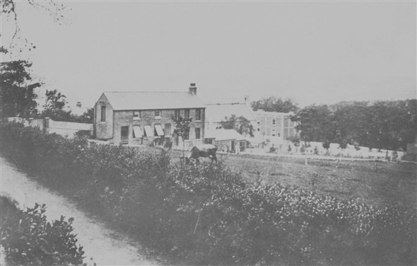 Photo:CONVENT FIELDS (Now Neils Close), TOWARDS LAUNDRY BUILDING (Now Meeching rise), CONVENT TO THE RIGHT