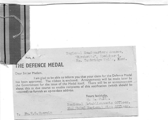 Photo:Award of Defence Medal