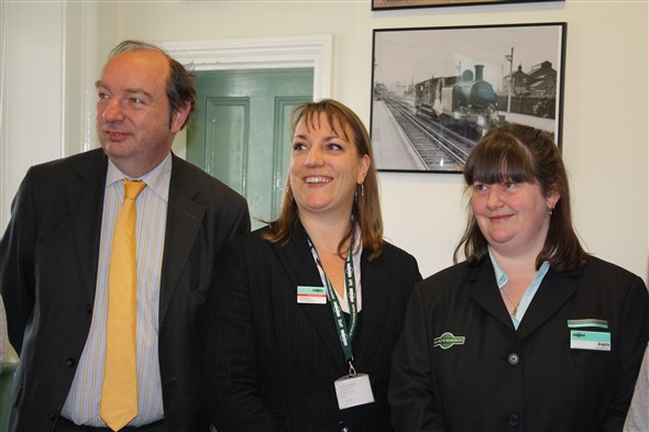Photo:Norman Baker MP, Kate and Angie - Southern Rail