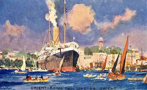 Photo:SS Orient of the Orient Line aboard which George & Lucy Redman returned to England