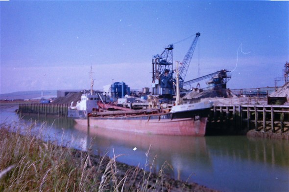 Photo:Sand Serin at the North Quay. Built in 1974, 1283 gross tons, and broken up in 2011.