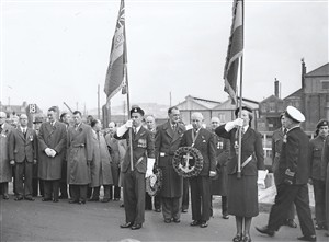 Photo:Cememony at Riverwall in 1960