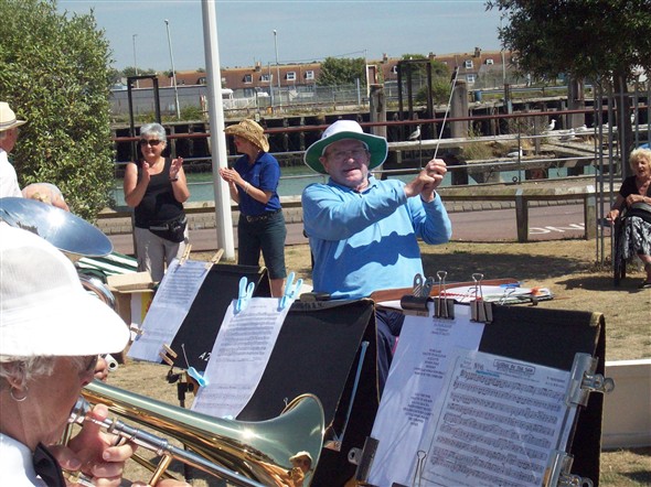 Photo:Ken conducts the Silver Band