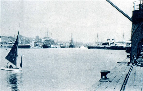 Photo:VIEW FROM THE EAST QUAY LOOKING N/W - c1900