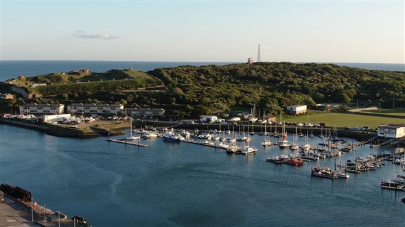 Photo:Castle Hill and the Marina - almost picturesque enough for a postcard!