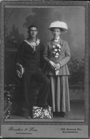 Photo:The wedding of Albert Edward Winder & Lydia Hills June 1918