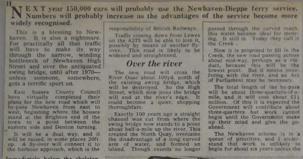 Photo:1963 press cutting confirming the council's original plans