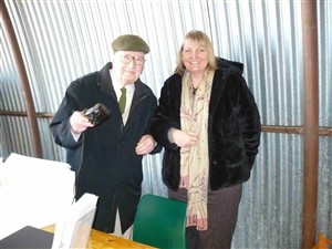 Photo:Mr Bailey (from Newhaven Museum) and Ginny Smith (Our Newhaven)