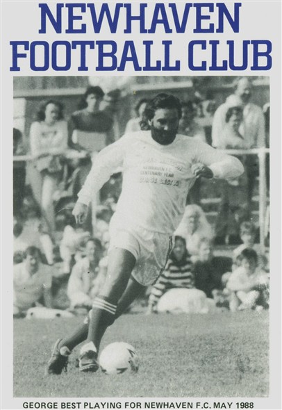 Photo:George Best playing for Newhaven Select 8th May 1988