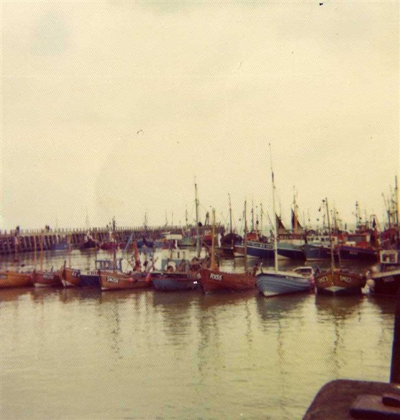 Photo:1960`s?  I cannot recall what this blockade was all about, can anyone help me out here please. My father Bob told me that before the invasions of Dieppe and Normandy during the 1939/1945 world war that it was almost possible to walk across the harbour due to the amount of ships berthed.