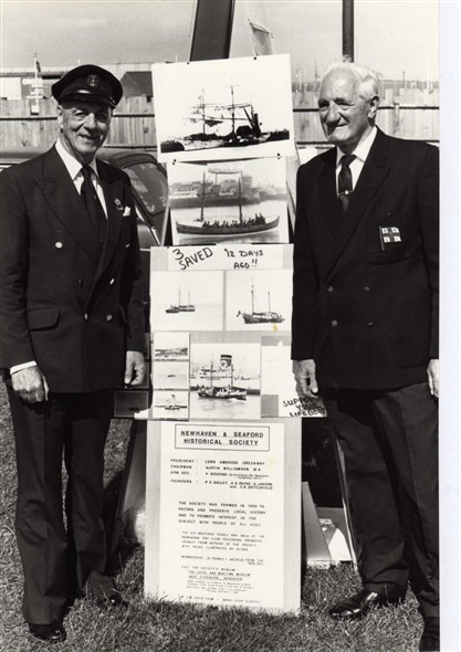 Photo:Sir Alec with Ol' Bob or Mr Newhaven as Dad came to be called. Dad acquired this nickname because of his great knowledge of Newhaven & the locality.