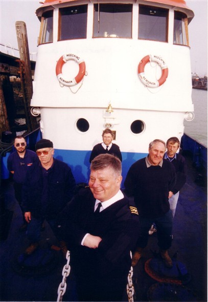 Photo:Meeching crew March 6th. 1998. left to right Gary Marsh, Chris O'Callahan, Bob Domin, Ray Todd, John Watkins,  Center rear Charlie Hutchins