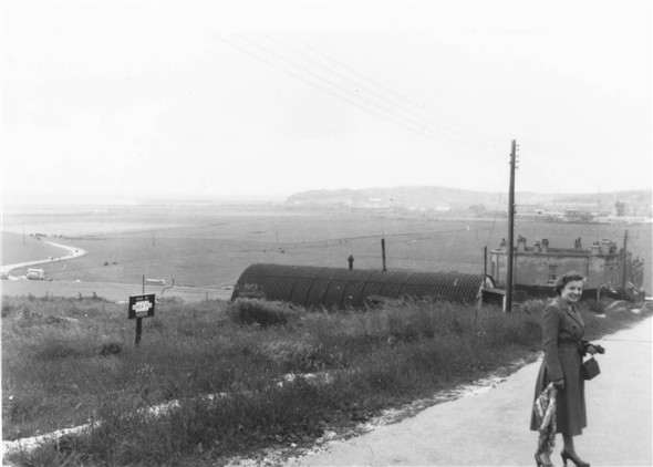 Photo:View from Mount Road in 1954 with Betty Lynch