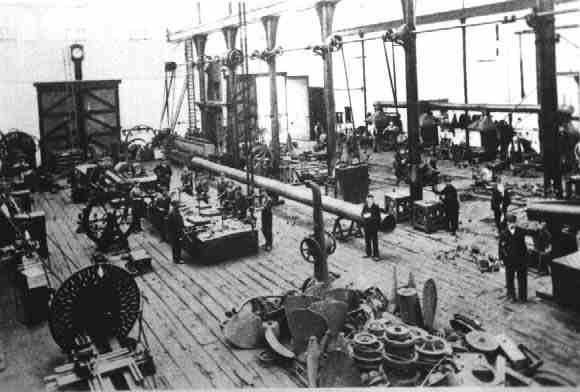 Photo:A scene of the inside of Newhaven marine Shop in the early 1900's.