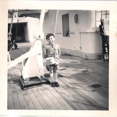 Photo:Me on board one of the Ferries at Newhaven circa 1956