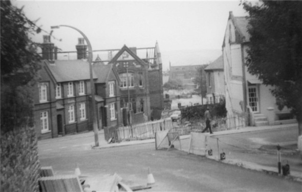 Photo:Dacra Road / South way / Demolition of the old Girls School / Meeching Road House's demolished - c1970
